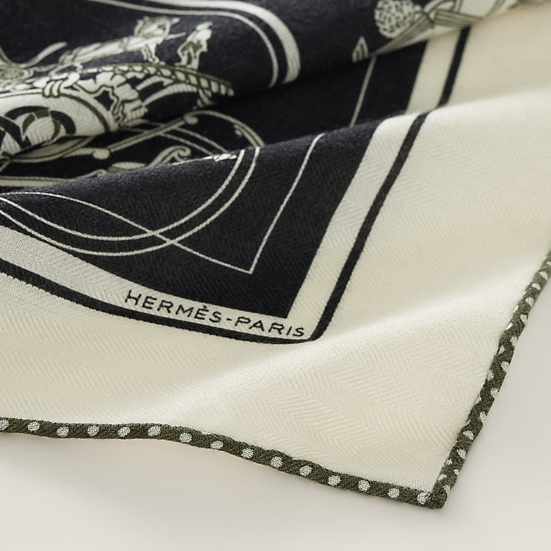 Ex-Libris scarf 45 - Black | Hermès USA